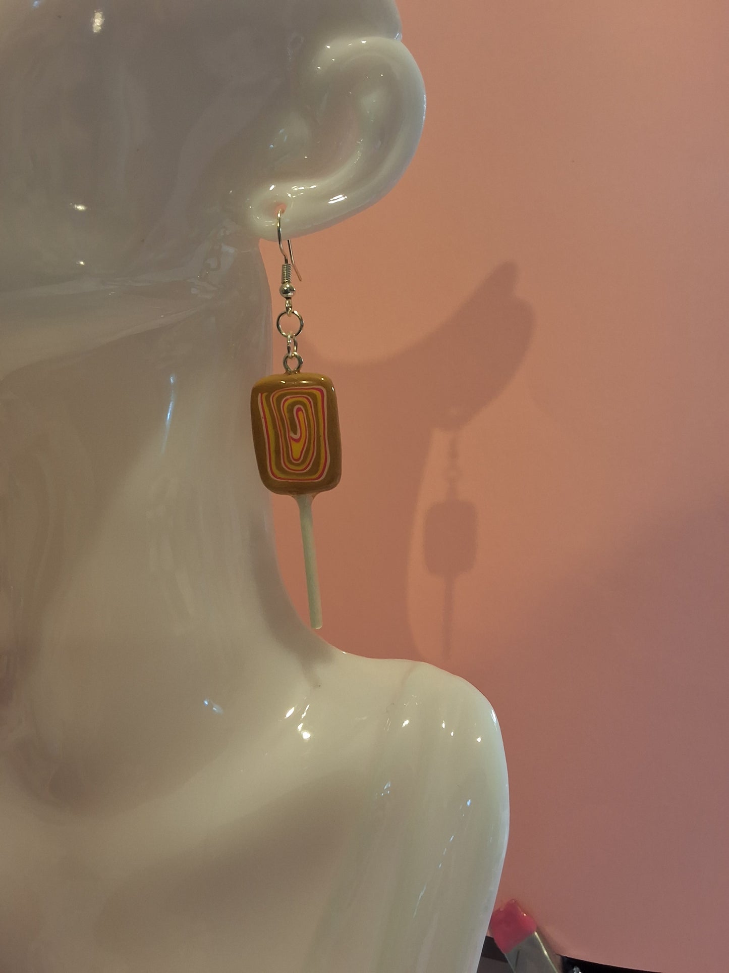 Retro caramel banana sucker Earrings