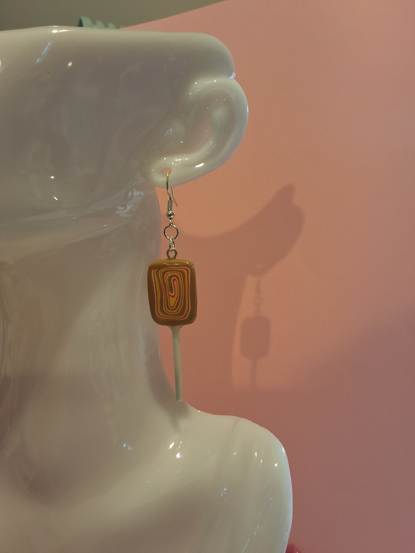 Retro caramel banana sucker Earrings