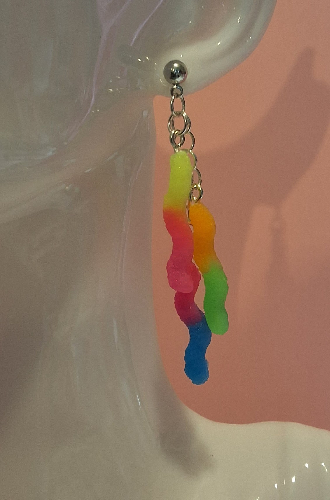 Sour Gummy worms Earrings